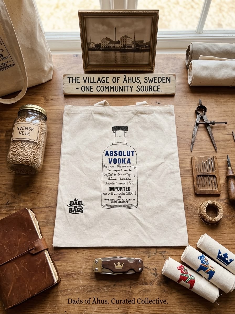 ABSOLUT VODKA EMBROIDERED TOTE BAG