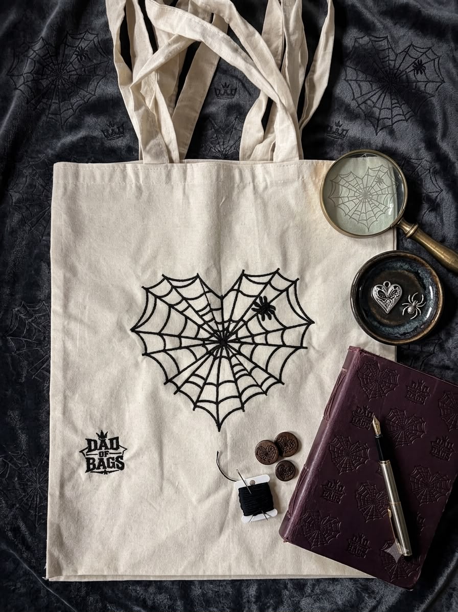 Spidy Web Embroidered Tote Bag