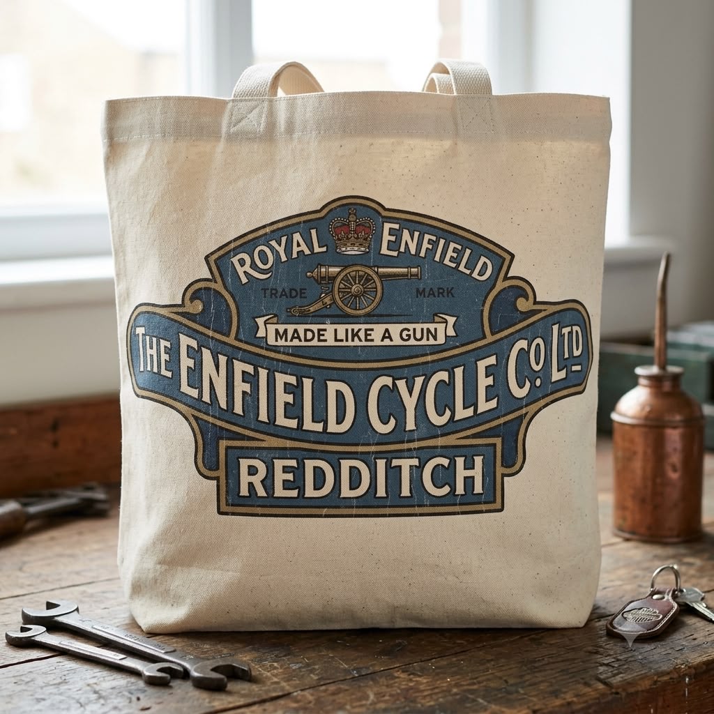 Royal Enfield Printed Tote Bag
