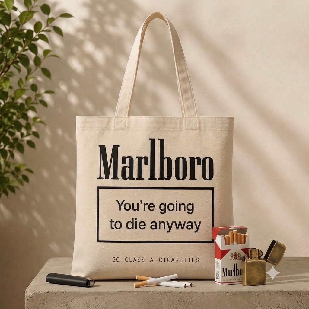 MARLBORO PRINTED TOTE BAG